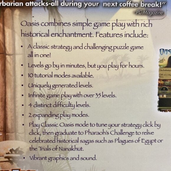 Pc Game OASIS Over 35 Levels‎ 10 Tutorials Modes Software Playfirst Puzzle Game - Picture 3 of 11